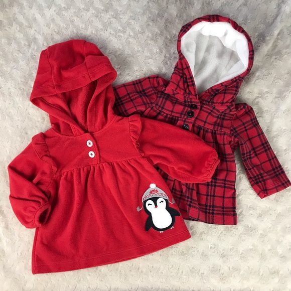 Carter's Other - Carter’s Fleece Hooded Top & Jacket Bundle Red